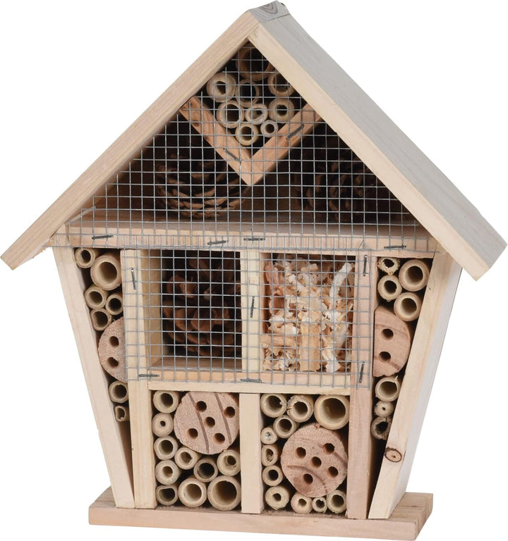 Insektenhotel Insektenhaus Nistkasten Bienenhotel Holzkasten 29x25x10cm V220
