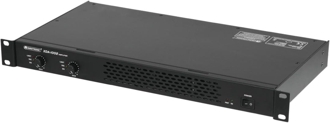 Omnitronic XDA-1002 Class-D-Verstärker | Stereo-PA-Verstärker mit Schaltnetzteil, 2 x 510 W / 4 Ohm,