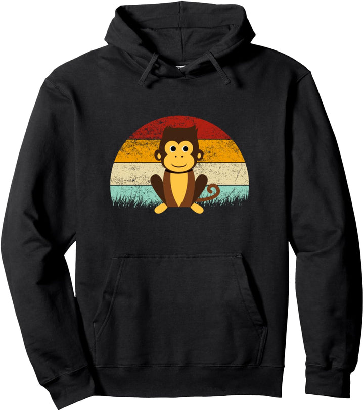 Retro Affe – Vintage Style Affen 70er 80er Jahre Ape Zoo Affe Pullover Hoodie