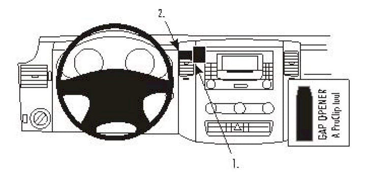 Brodit 213456 ProClip Halterung, schwarz