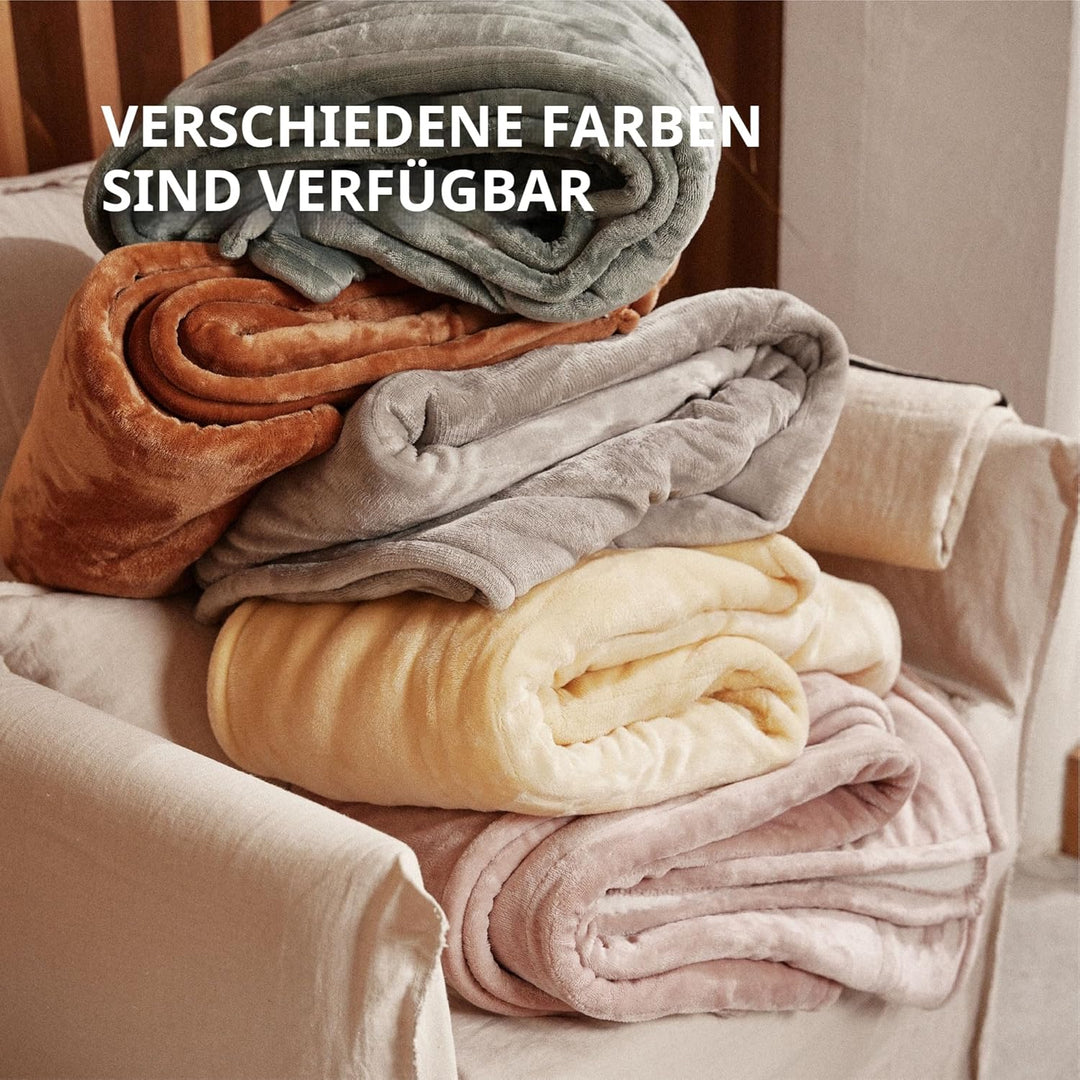 GOTCOZY Heizdecke 130x180 cm - Weicher seidiger Plüsch Wärmedecke Heizdecke 6 Heizstufen und 10 Stun