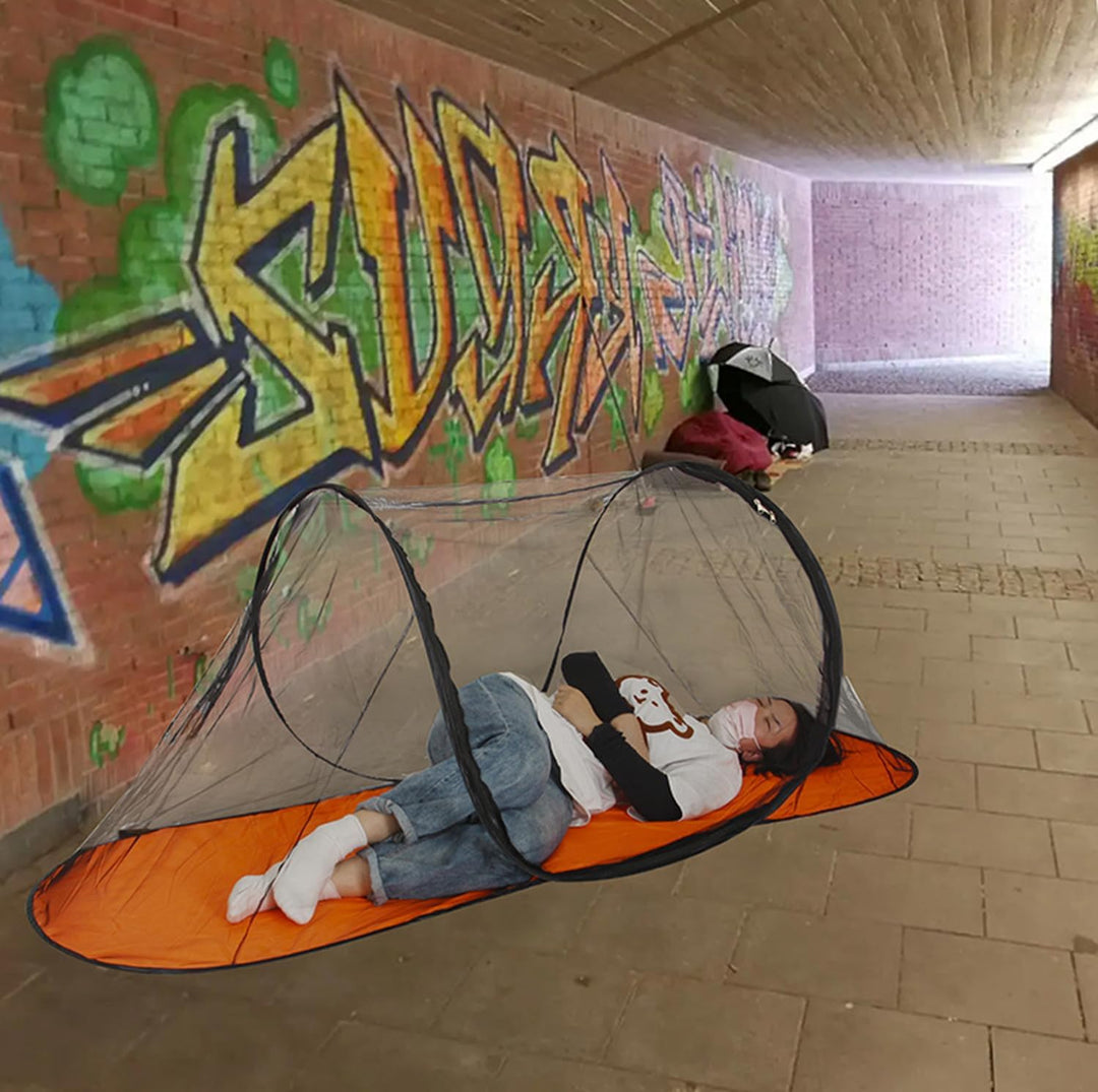 Schnell faltbares Moskitonetz, tragbares Campingzelt, Heimbett, ultraleichtes Pop-up-Moskitonetz, Ou