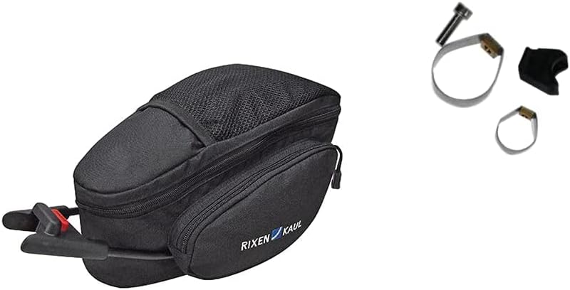 KLICKFix Unisex-Adult Contour Magnum SA Satteltasche, Schwarz, One Size Bundle mit Contour Adapter,