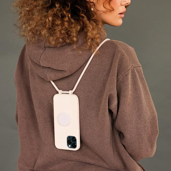 PopSockets x Just Elegance - Handyhülle für iPhone 12 Pro Max mit einer Abnehmbarereiner Geflochtene