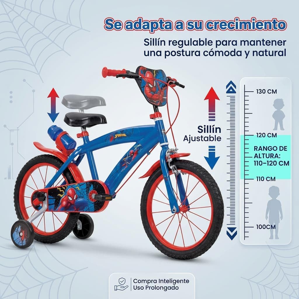 TOIMSA Fahrrad 16 Zoll Spiderman Huffy 5/8 Jahre