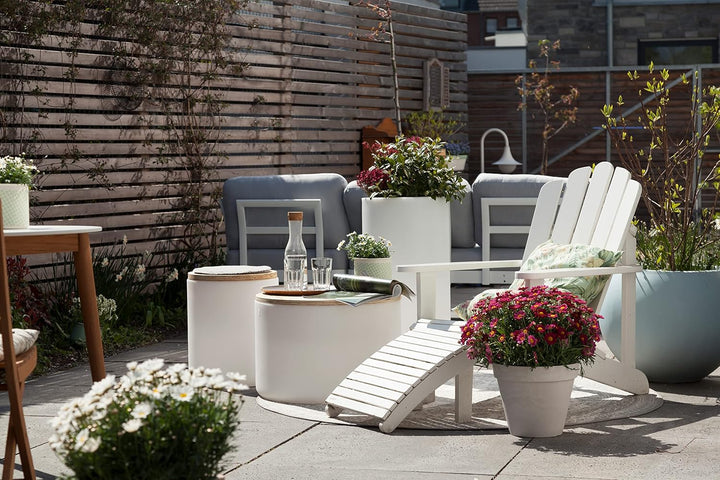 8 seasons design Elegant Pot S (Solar) 32361S Weiss S (39x39x45cm) SOLAR, S (39x39x45cm) SOLAR