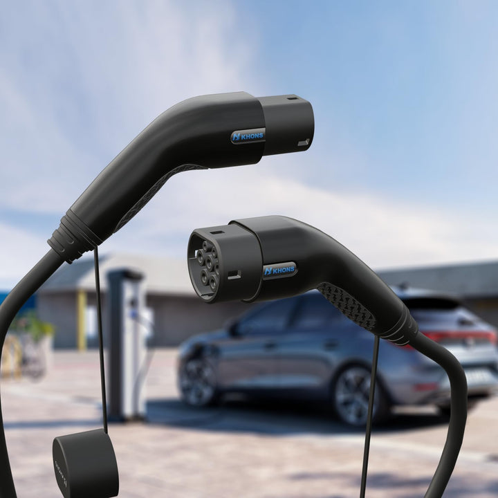 Typ 2 Ladekabel 32A/7.4 kW/1-Phasig/5 Meter Elektroauto Ladekabel Typ 2 auf Typ 2 EV Ladekabel für E