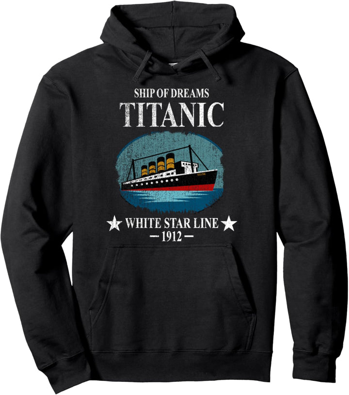 A 1912 Vintage TITANIC Reise Kreuzfahrt Schiff Tochter Junge Kind Pullover Hoodie