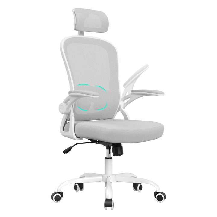 Farini Höhenverstellbar BürostuhlSchreibtischstuhl Bequem Ergonomischer Stuhl mit Kopfstütze, Home O