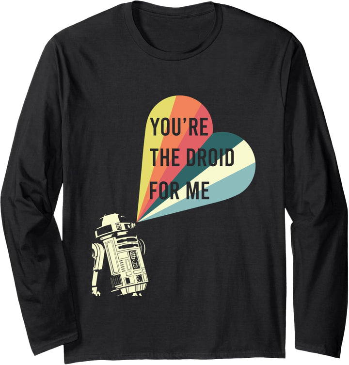 Star Wars R2-D2 Droid For Me Striped Heart Langarmshirt