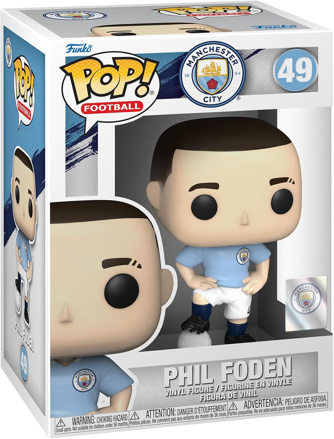 Funko Pop! Football: Manchester City - Phil Foden - Manchester City FC - Vinyl-Sammelfigur - Geschen