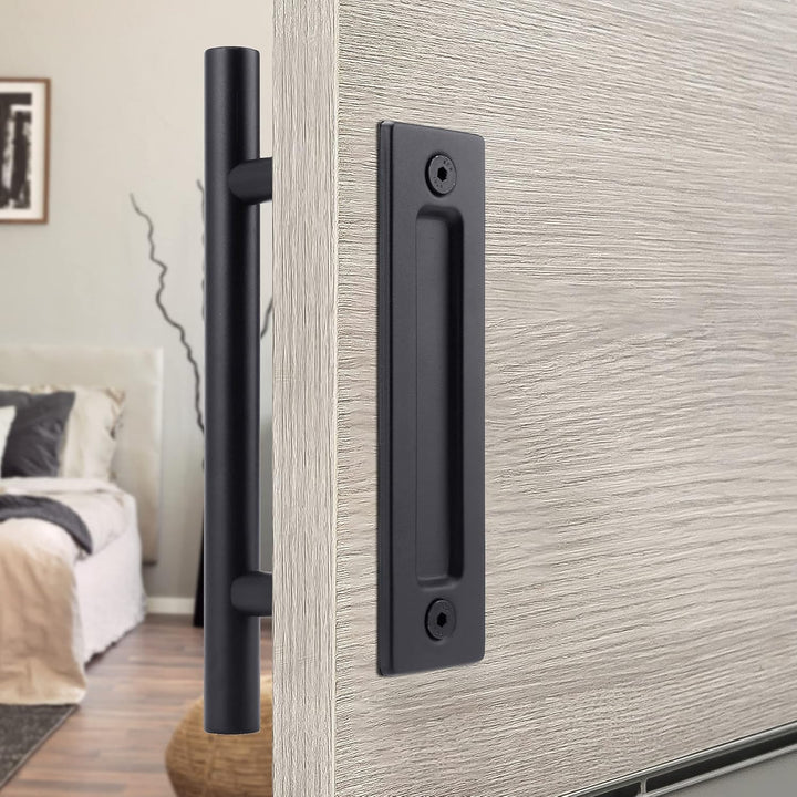 Lpraer 30CM Schiebetüren Griff Schwarze Scheunentorgriff Schiebetür zieht-Griff Schiebe Türgriff Küc