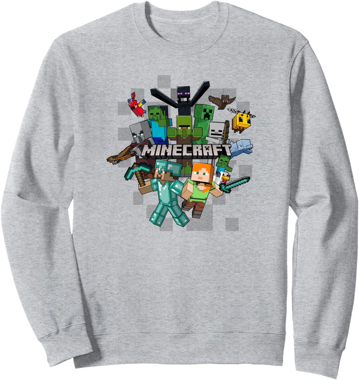 Minecraft Character Cluster Logo Sweatshirt