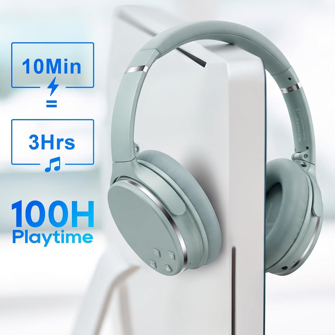 Srhythm NC25 Noise Cancelling Kopfhörer Bluetooth 5.3 Kabellos, 50H Wiedergabe Schnellladung, Verbin