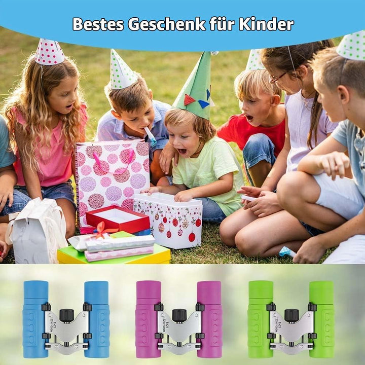 OSDUE Fernglas für Kinder, Fernglas Spielzeug, Starke Vergrösserung 8X21, Stossfestes, Inklusive Lup
