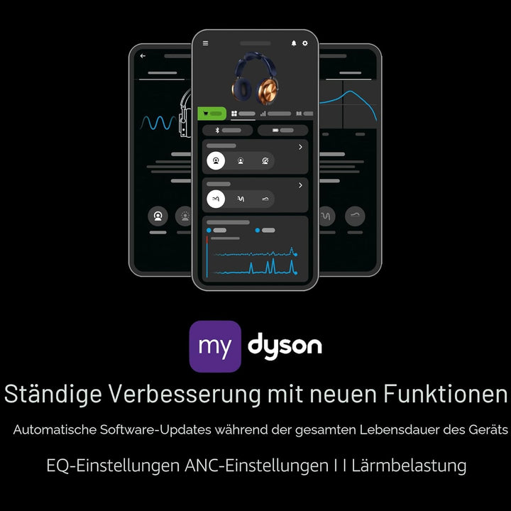 Dyson OnTrac™ kabelloser Kopfhörer mit aktiver Geräuschunterdrückung und bis zu 55 Stunden Akkulaufz