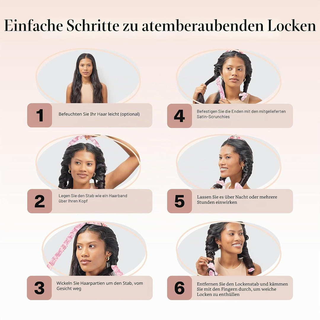 Hello Kitty x Kitsch Jumbo-Lockenset für die Nacht, hitzefreier Lockenwickler, Lockenstab für weiche