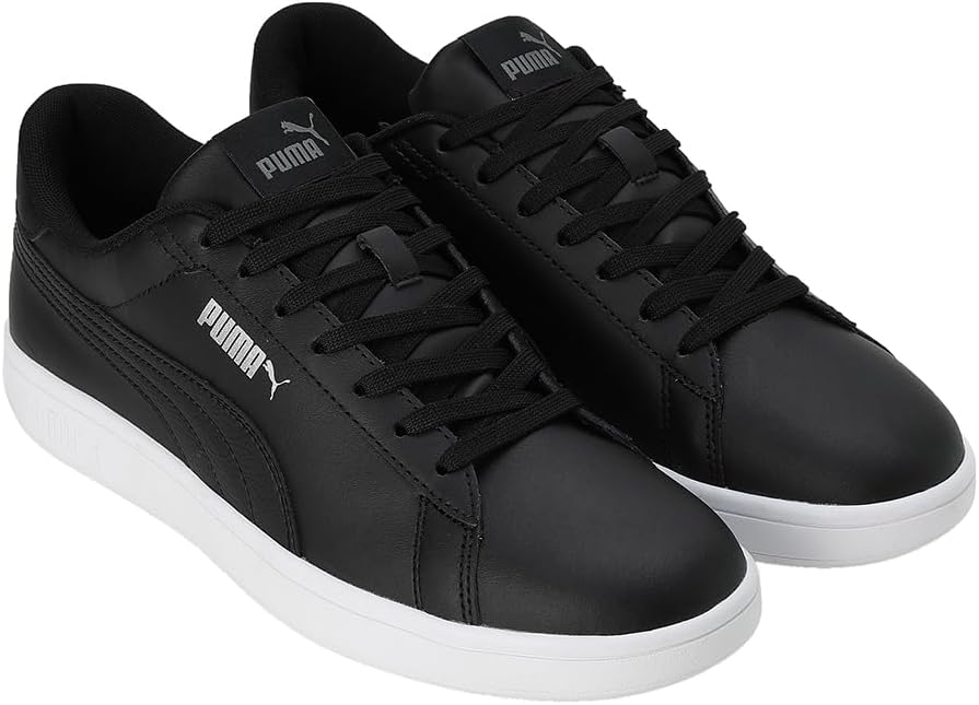 PUMA Herren Smash 3.0 L Sneaker 43 EU Puma Black Puma Black Puma White, 43 EU Puma Black Puma Black