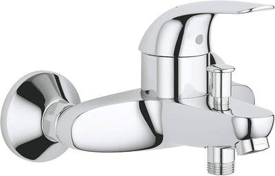 GROHE Euroeco | Badarmatur - Wannenarmatur, mit Keramikkartusche | chrom & Tempesta 100 |Brause- und