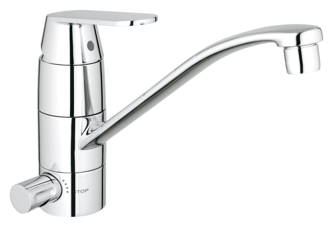 GROHE Eurosmart Cosmopolitan - Einhand-Spültischbatterie (flacher Auslauf, Einlochmontage, Schwenkbe