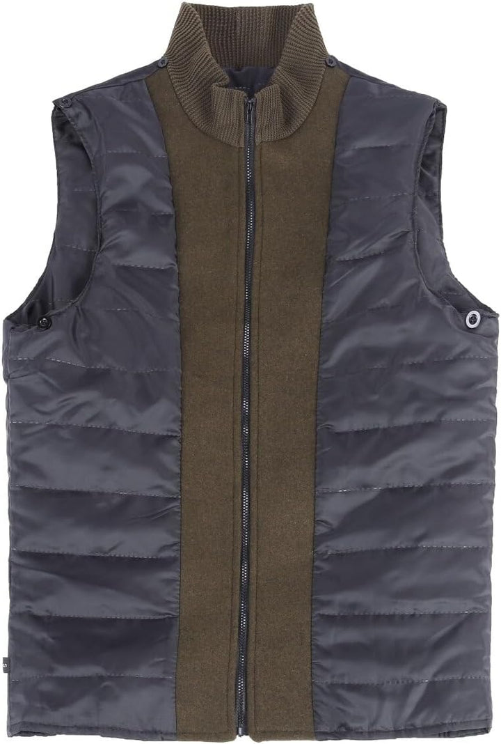 YOUTHUP Herren Wolle Mantel mit Steppweste Regular Fit Winter Wollmantel Outdoor Business Übergangsm