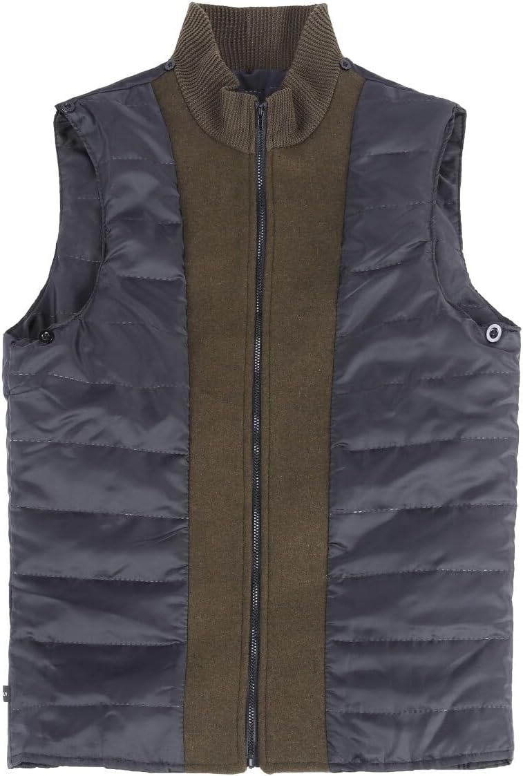 YOUTHUP Herren Wolle Mantel mit Steppweste Regular Fit Winter Wollmantel Outdoor Business Übergangsm