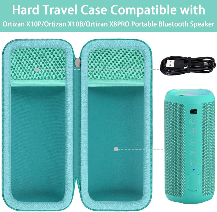 Khanka Hart Tasche für Ortizan X10 Bluetooth Lautsprecher Tragbarer IPX7 Wasserdichter Kabelloser La