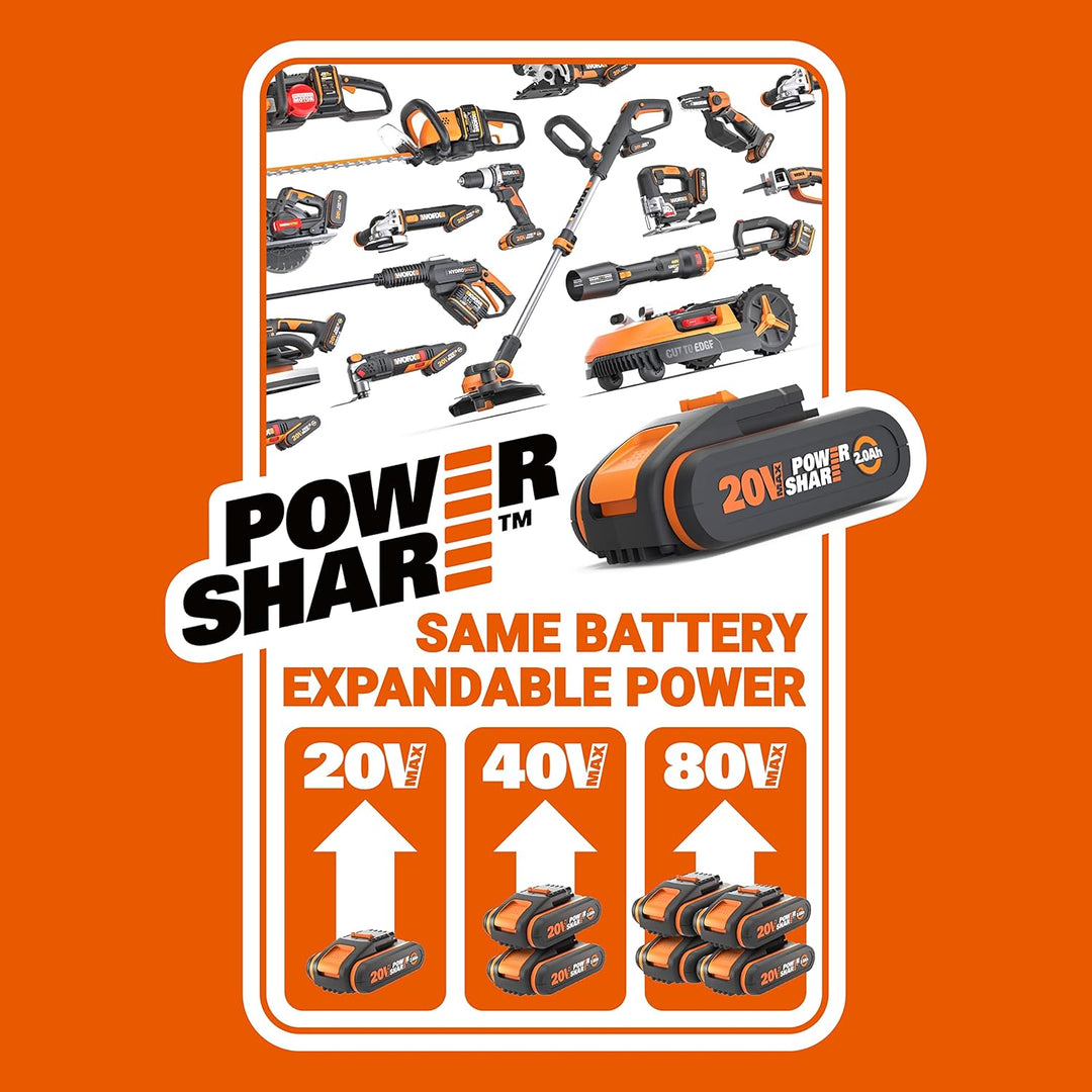WORX Nitro WX698.9 Sonicrafter Akku Multifunktionswerkzeug 20V – bürstenloser Motor –PowerShare – zu
