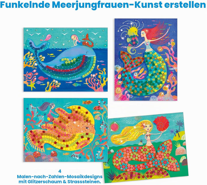 DJECO Mosaik-Box EL Lied der Meerjungfrauen (39423), Mehrfarbig (1)