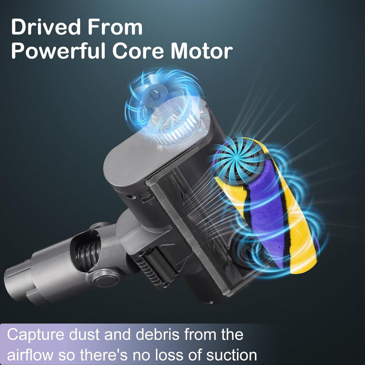 Bodendüse Bürste für Dyson V11 V15 V10 V8 V7 Staubsauger, Ersatzbürste Zubehör mit LED-Licht, Elektr