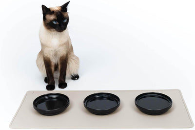 LucyBalu® Napfunterlage für Katzen | Katzenmatte für Wasser- & Futternapf | Silikonmatte als rutschf