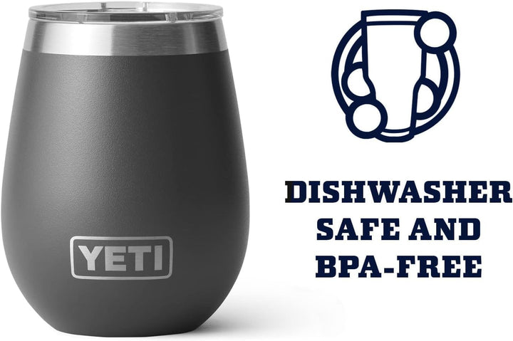 YETI Rambler Weinbecher, Charcoal, 10oz (296ml), Charcoal