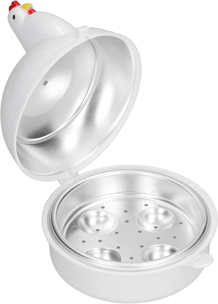 Mikrowelle Eierkocher Mit 4 Eier Kapazität, Eierdämpfer Hühnerform Mikrowelle Dampfkessel Dampfer Mi