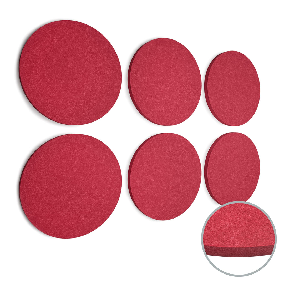 vilz 6er Set Wand Akustikplatten selbstklebend 100% recycelter Filz - Absorber zur Akustikverbesseru