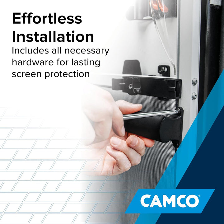 Camco 42183 Screen-Door-Hardware Schwarz Standard, Schwarz Standard