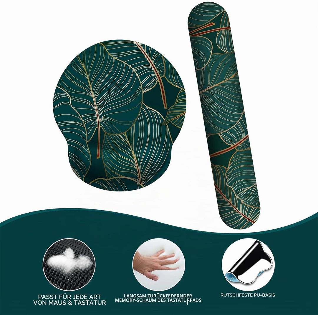 Mauspad mit Gelkissen,Mousepad mit Handauflage Ergonomisches, Bequemes Computer-Handballenauflage Ma
