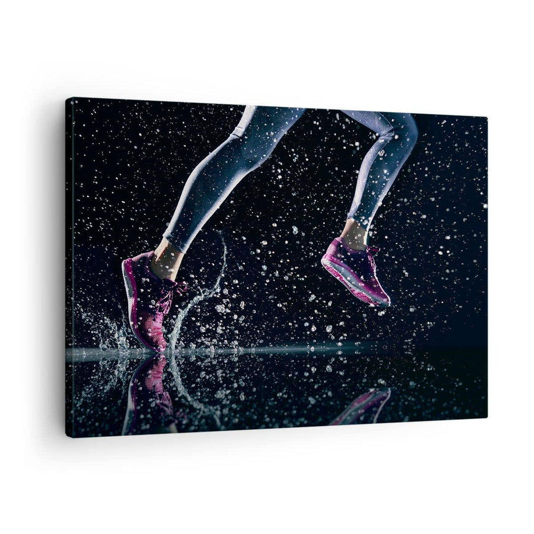 Bilder auf Leinwand Laufen Lifestyle Leichtathletik Schuhe Leinwandbild 70x50cm Wandbilder Dekoratio