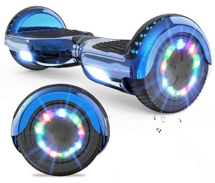 VOUUK Hoberboard 6,5-Zoll-Hoverboard mit zwei Rädern, Mit Bluetooth-Lautsprecher, Mit LED-Lichtern G