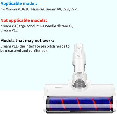 YanBan Elektrische Rollbürste, kompatibel mit Xiaomi Dreame V8 V9 V9B V10 V11 G9 G10 K10 1C Staubsau