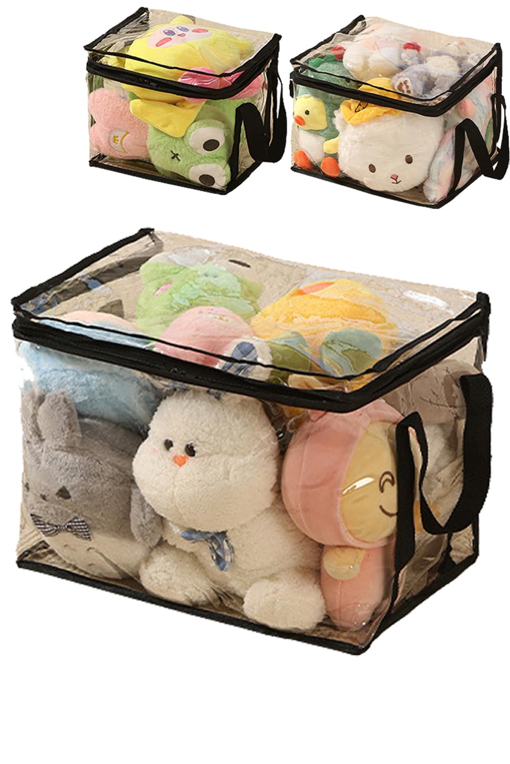 Spielzeug Aufbewahrungs Körbe, 29L Spielzeugkiste Aufbewahrungsbox für Kinderzimmer, 38cm Transparen