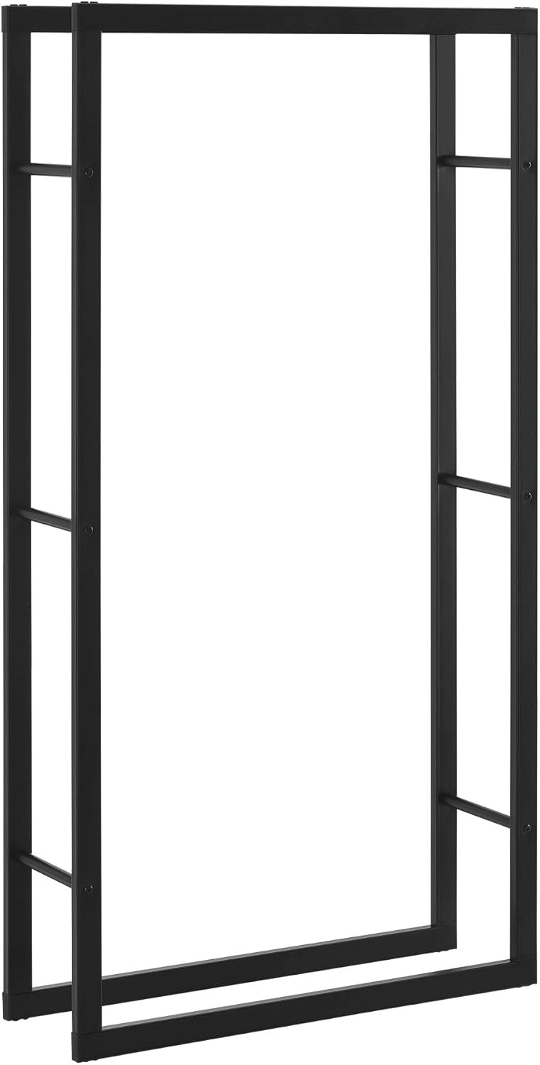 [en.casa] Kaminholzregal Täby Brennholzregal innen aussen Metall 80 x 25 x 150 cm Holzunterstand Sta