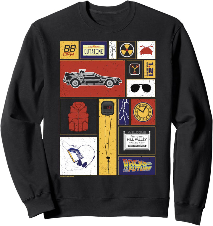 Back To The Future 35th Anniversary Icon Panels Sweatshirt