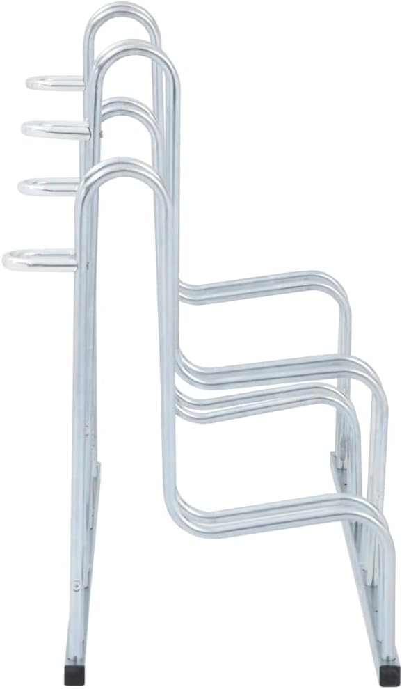 vidaXL Fahrradständer, Aufstellständer für 4 Fahrräder, Radständer Freistehend, Mehrfachständer Bode