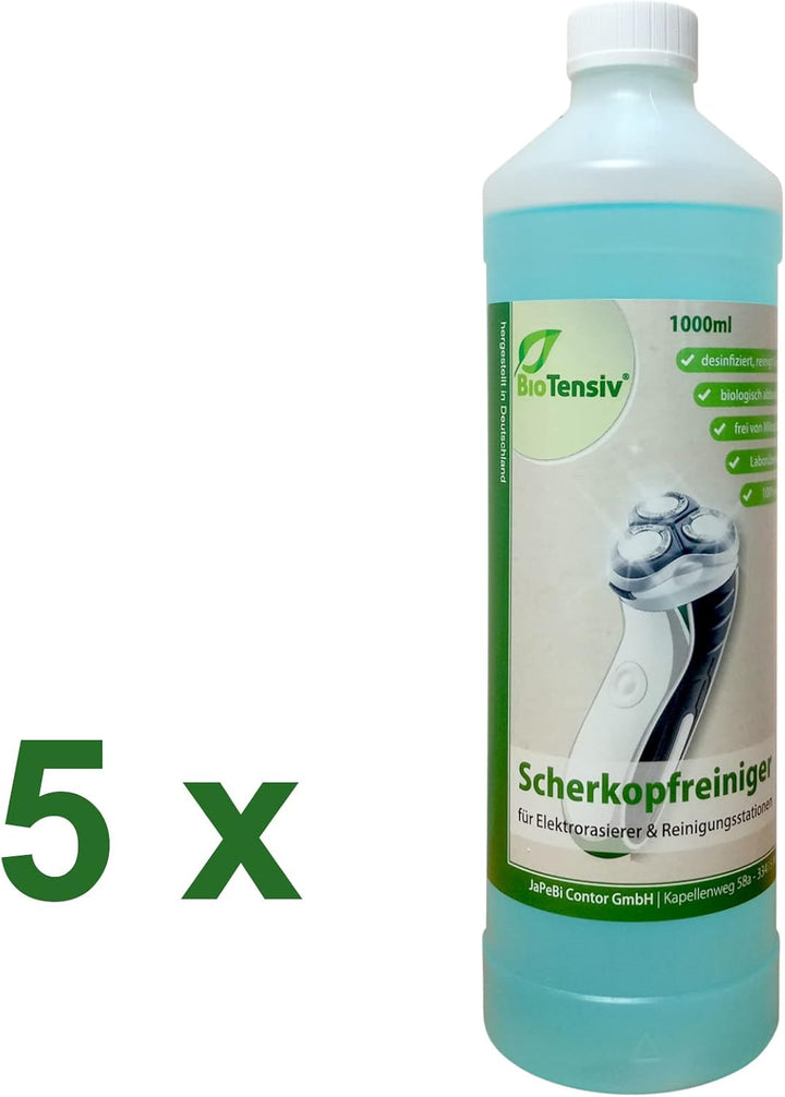 BioTensiv 5L Scherkopfreiniger Nachfüllflüssigkeit für Braun Reinigungs-Kartuschen CCR Series 3 5 7
