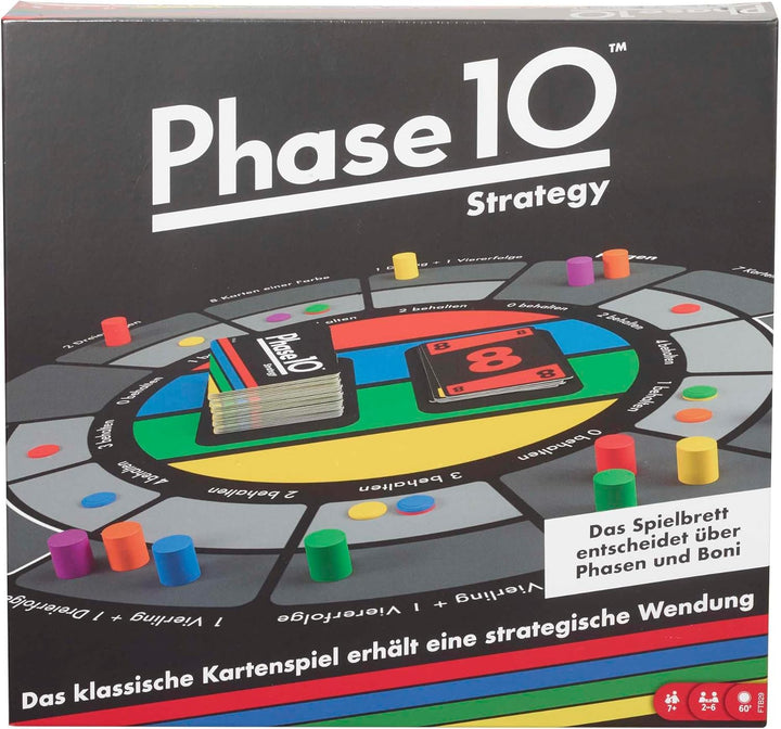 Mattel Games Phase 10 Brettspiel Strategy, interaktives Spiel für die Familie, Perfekt als Kinderspi