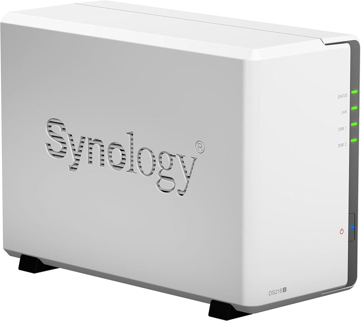 Synology DS218J/4TB-RED 4TB (2x 2TB WD Rot) 2 Bay Desktop NAS-Einheit, Mechanische Festplatte Wester
