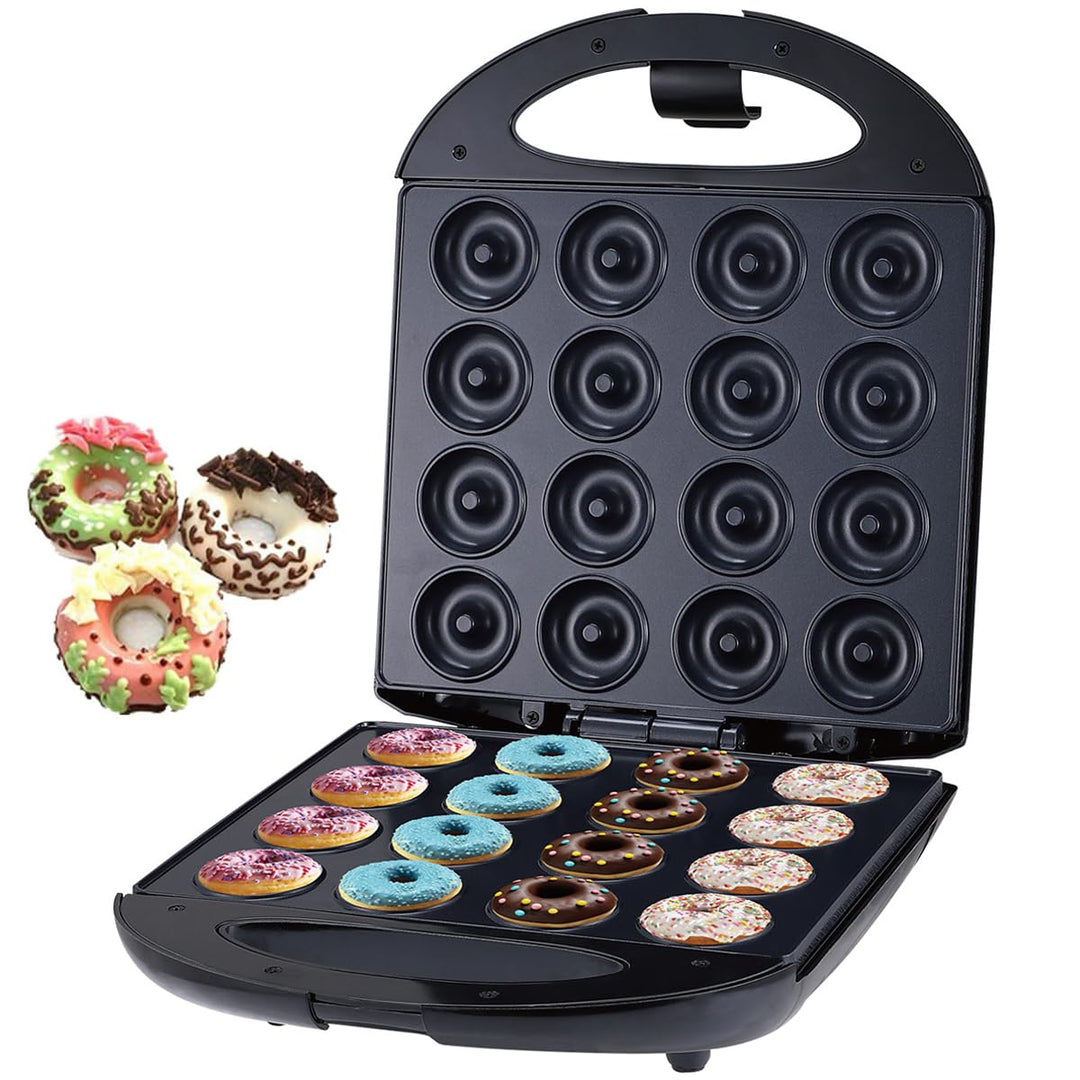 SOKANY SK-08002 1400W Donut Maker, Mini-Donut-Maker für 16 Mini-Donuts, Antihaftbeschichtung, Automa