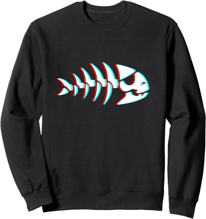 Trippy Piraten Fisch FSM Optische Illusion Pastafari Sweatshirt