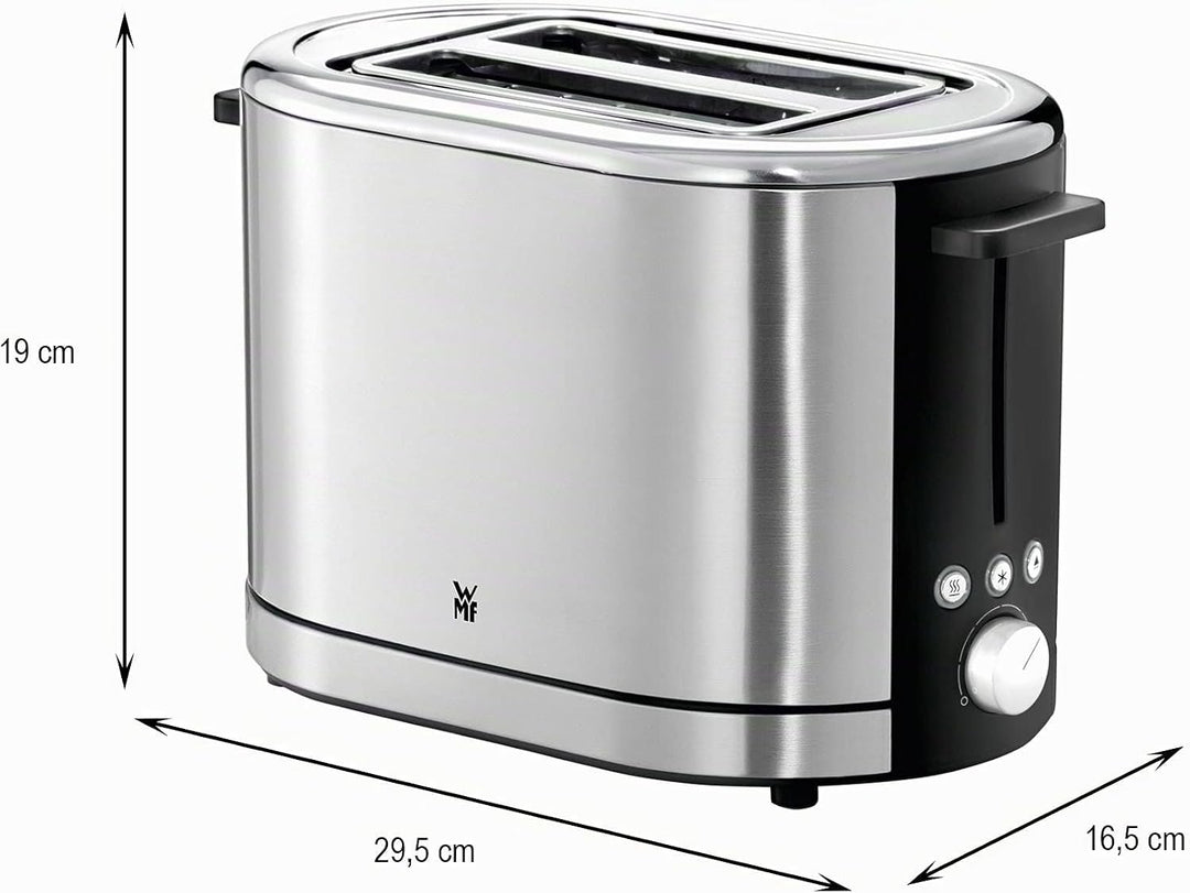 WMF Lono Toaster Edelstahl, Doppelschlitz Toaster mit Brötchenaufsatz, 2 Scheiben &amp; Stelio Wasserkoc