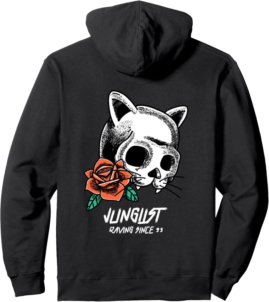 Drum & Bass Liquid Jungle Music EDM Drum N Bass Cat Pullover Hoodie